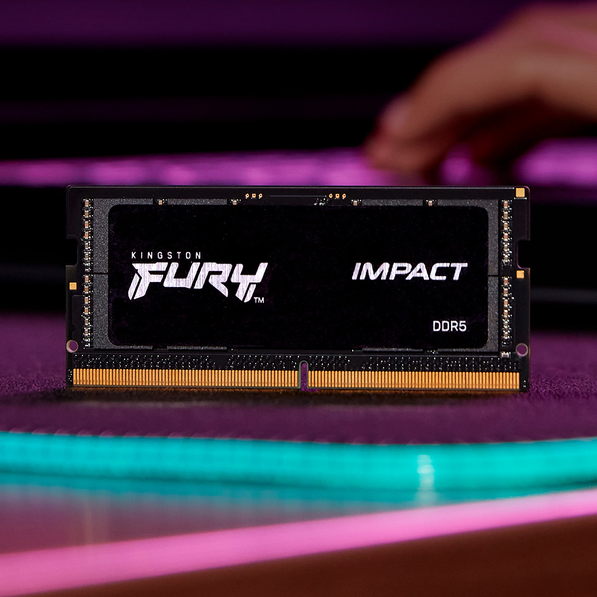 Memria RAM SO-DIMM Kingston Fury Impact 32GB (2x16GB) DDR5-5600MHz 2R CL40 2